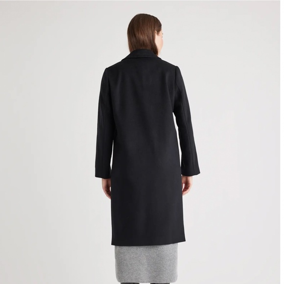 QUINCE Black Italian Wool Cacoon Coat Sz S NWT $190!! - Picture 4 of 6